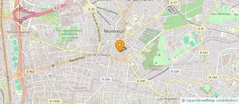 localisation de l'entreprise SCI BOURREE à MONTREUIL