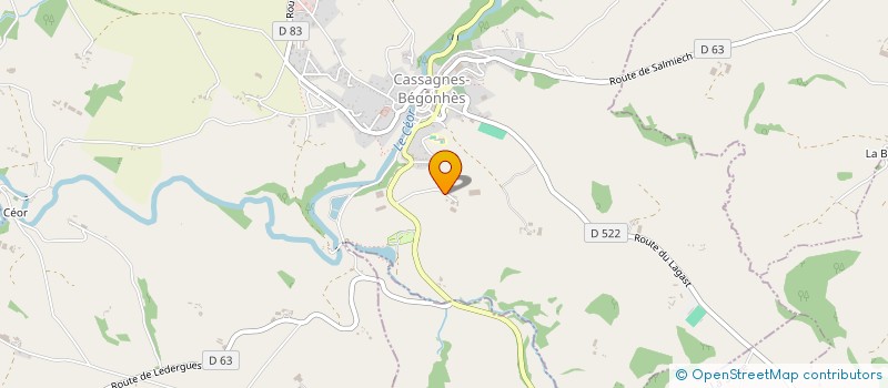 localisation de l'entreprise SCI BOUSQUET  CASSAGNES-BEGONHES