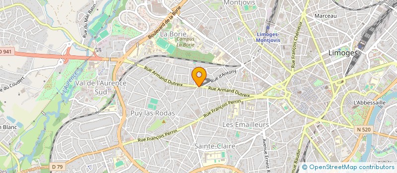 localisation de l'entreprise SCI BOUTIN GEORGES à LIMOGES