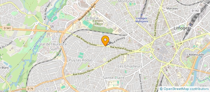 localisation de l'entreprise SCI BOUTIN-POULET à LIMOGES