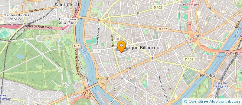 localisation de l'entreprise SCI BOUVREUILS à BOULOGNE-BILLANCOURT