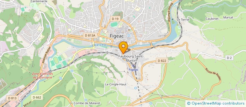 localisation de l'entreprise SCI BOUYSSOU à FIGEAC