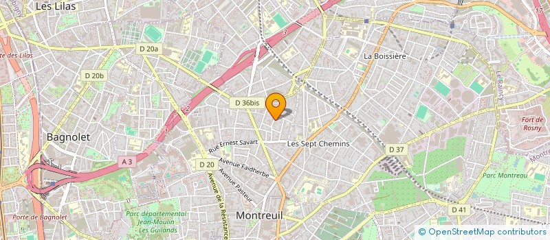 localisation de l'entreprise SCI BOX CONSULTATIONS CAP HORN CHAMPS-SUR-MARNE  MONTREUIL
