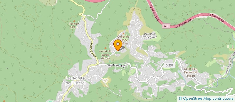 localisation de l'entreprise SCI BOXES  LES ADRETS-DE-L'ESTEREL