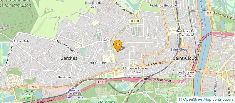 localisation de l'entreprise SCI BOZKARYO à SAINT-CLOUD