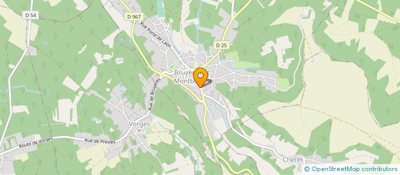 localisation de l'entreprise SCI BP.2M à BRUYERES-ET-MONTBERAULT