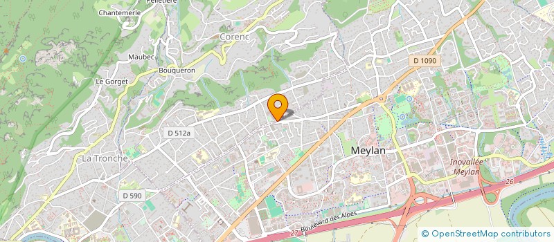 localisation de l'entreprise SCI BP AFFORETS  CORENC