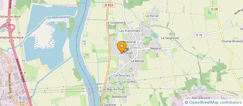 localisation de l'entreprise SCI BP3G  FAREINS