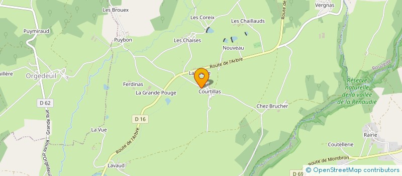 localisation de l'entreprise SCI BPCP 16 à ORGEDEUIL