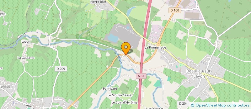 localisation de l'entreprise SCI BPGV LAYON  BEAULIEU-SUR-LAYON