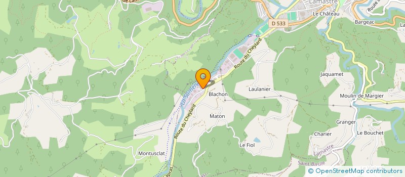 localisation de l'entreprise SCI BPMB  LAMASTRE