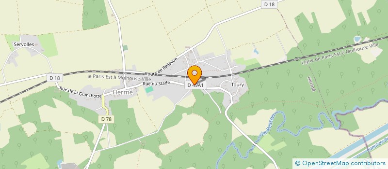 localisation de l'entreprise SCI BPRG  HERME