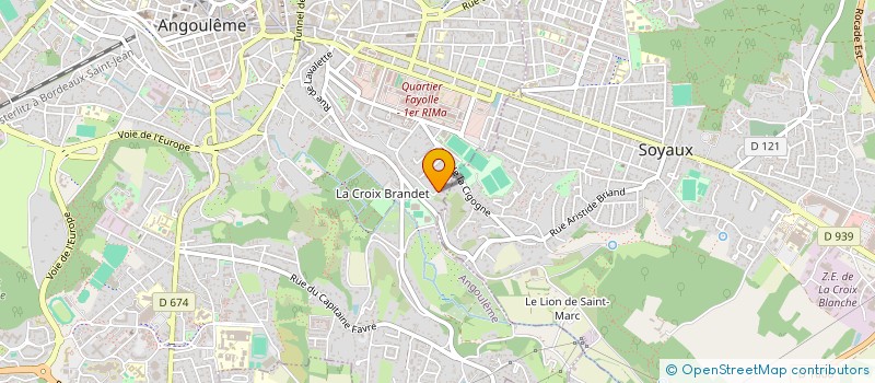 localisation de l'entreprise SCI BPV à ANGOULEME