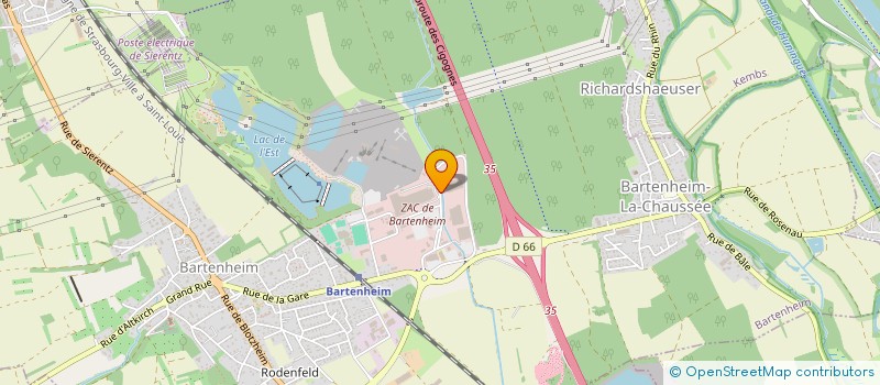 localisation de l'entreprise SCI BR LOGISTIK  BARTENHEIM