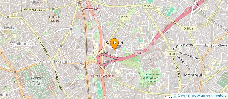 localisation de l'entreprise SCI BRACH  BAGNOLET