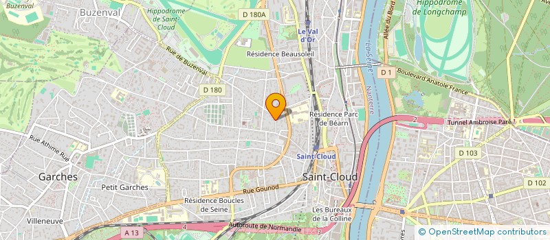 localisation de l'entreprise SCI BRAGA à SAINT-CLOUD
