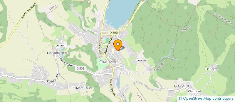 localisation de l'entreprise SCI BRAHMA  CHARAVINES