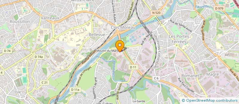 localisation de l'entreprise SCI BRANDY à LIMOGES