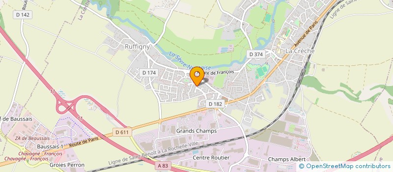 localisation de l'entreprise SCI BRANEO  LA CRECHE