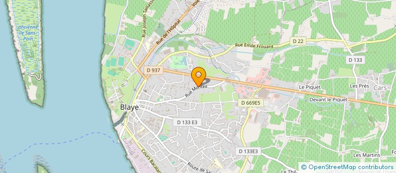 localisation de l'entreprise SCI BRAU-COUTURE à BLAYE