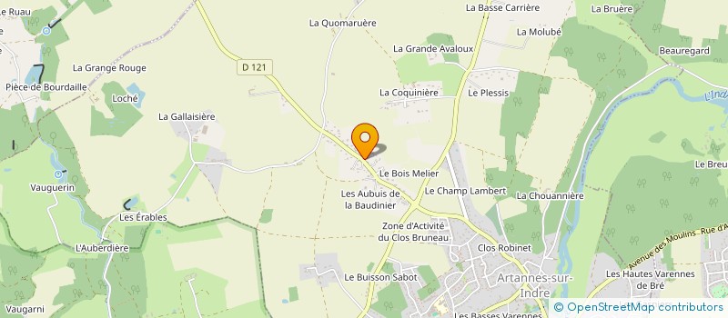 localisation de l'entreprise SCI BRAULT ET RIBADOUX  ARTANNES-SUR-INDRE