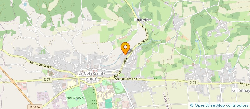 localisation de l'entreprise SCI BRAYMAND COMPANY  LA COTE-SAINT-ANDRE