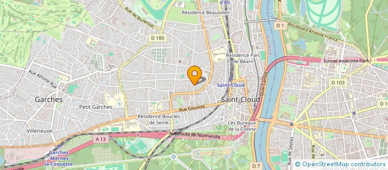 localisation de l'entreprise SCI BRC INVESTISSEMENTS à SAINT-CLOUD