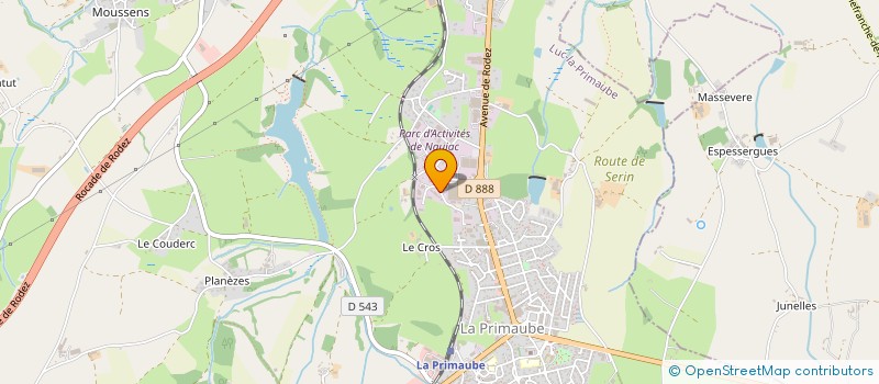 localisation de l'entreprise SCI BREFUEL  LUC-LA-PRIMAUBE