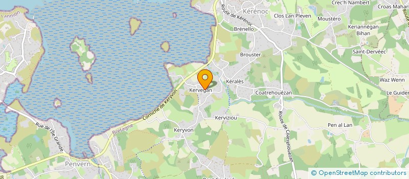 localisation de l'entreprise SCI BREHAULT  PLEUMEUR-BODOU