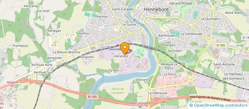 localisation de l'entreprise SCI BREIZH IMPACT  HENNEBONT