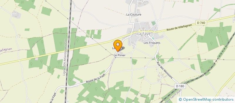 localisation de l'entreprise SCI BRENDAX à LA FAYE