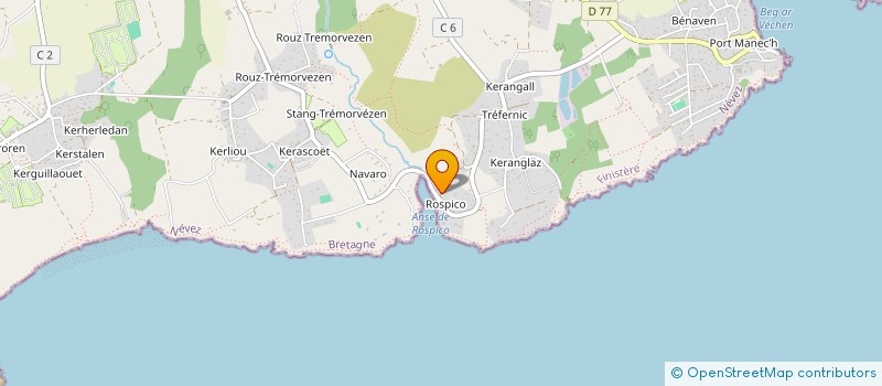 localisation de l'entreprise SCI BRETAGNE VACANCES  NEVEZ