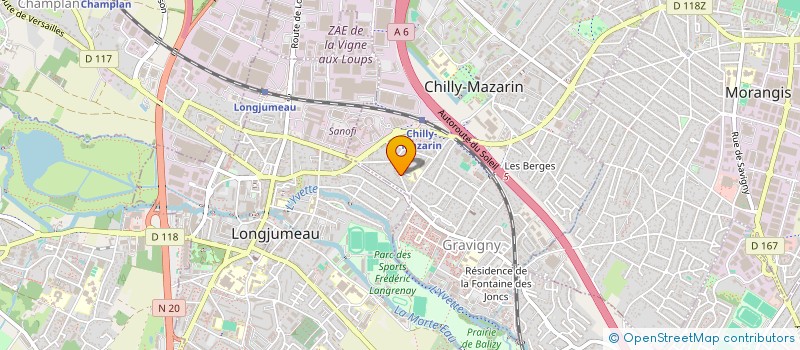 localisation de l'entreprise SCI BRETITY  CHILLY-MAZARIN