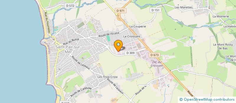 localisation de l'entreprise SCI BREVILLE  SAINT-PAIR-SUR-MER