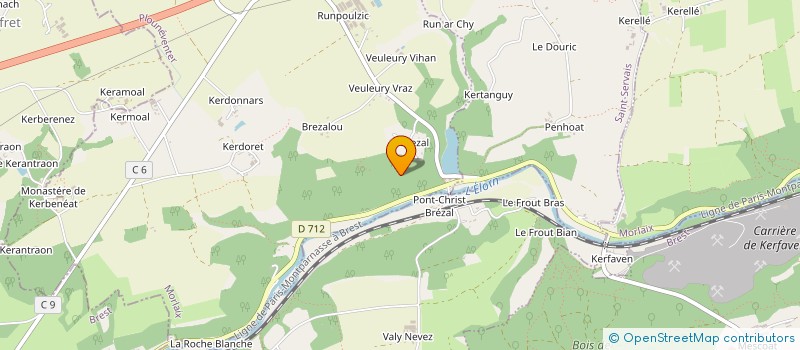 localisation de l'entreprise SCI BREZAL  PLOUNEVENTER