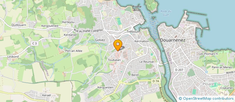 localisation de l'entreprise SCI BREZILLET INVESTISSEMENT  DOUARNENEZ