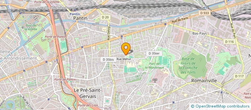 localisation de l'entreprise SCI BRIAC PARIS  PANTIN