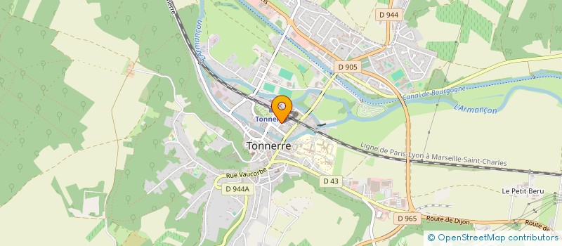 localisation de l'entreprise SCI BRIANT-GUENIFFEY  TONNERRE