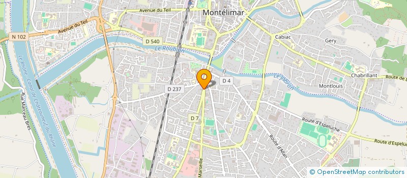 localisation de l'entreprise SCI BRIBERPHI à MONTELIMAR