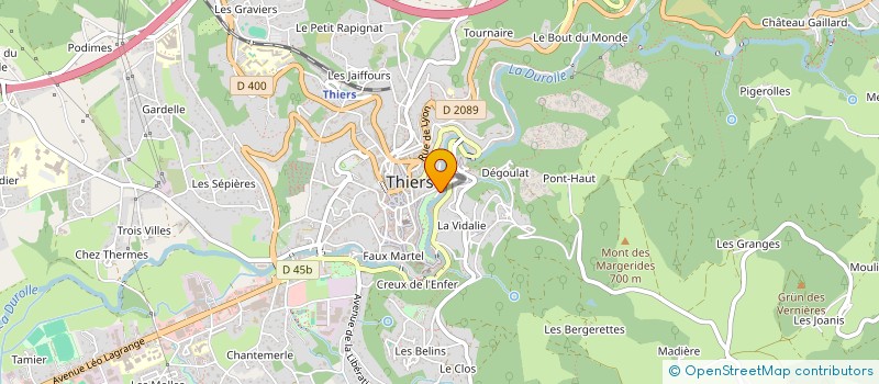 localisation de l'entreprise SCI BRICOLE  THIERS