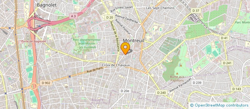 localisation de l'entreprise SCI BRIFANNE à MONTREUIL