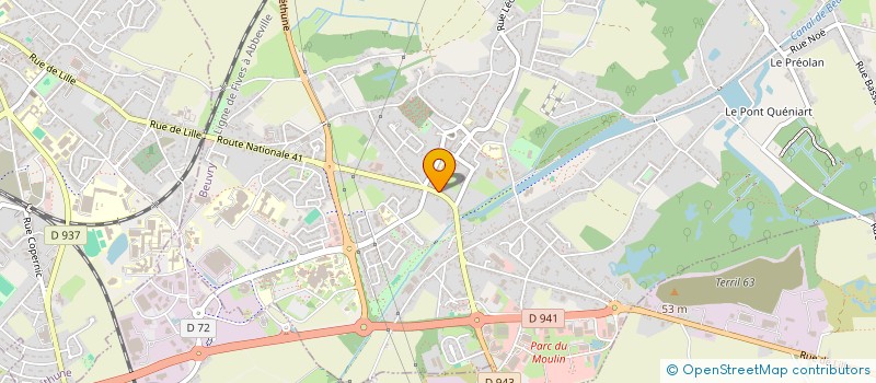 localisation de l'entreprise SCI BRIFFAUT  BEUVRY