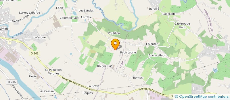 localisation de l'entreprise SCI BRIGNOL CHIBERTA  SAINTE COLOMBE DE VILLENEUVE