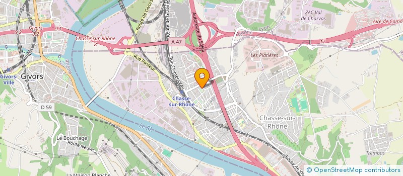 localisation de l'entreprise SCI BRILUX  CHASSE-SUR-RHONE