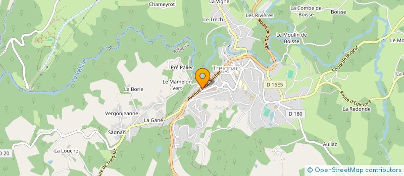 localisation de l'entreprise SCI BRIMBELLE  TREIGNAC