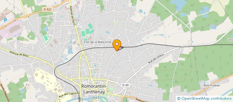 localisation de l'entreprise SCI BRIMESSANGE  ROMORANTIN-LANTHENAY