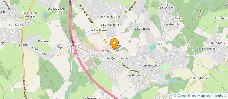 localisation de l'entreprise SCI BRIMOU  BOISSEUIL