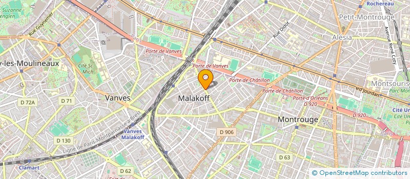 localisation de l'entreprise SCI BRINVEST  MALAKOFF