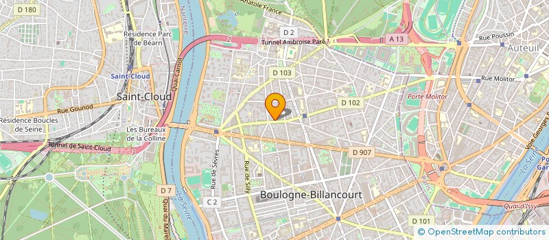 localisation de l'entreprise SCI BRIOUT à BOULOGNE-BILLANCOURT