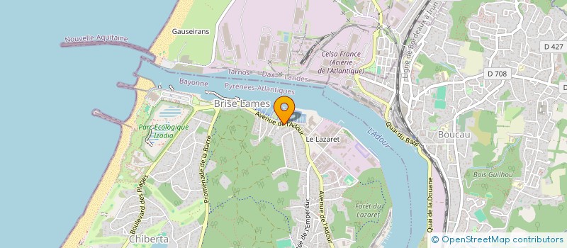 localisation de l'entreprise SCI BRISE LAMES à ANGLET